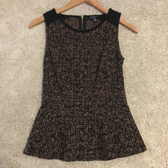 Y2K Abstract Print Sleeveless Peplum Top - Picture 11 of 15